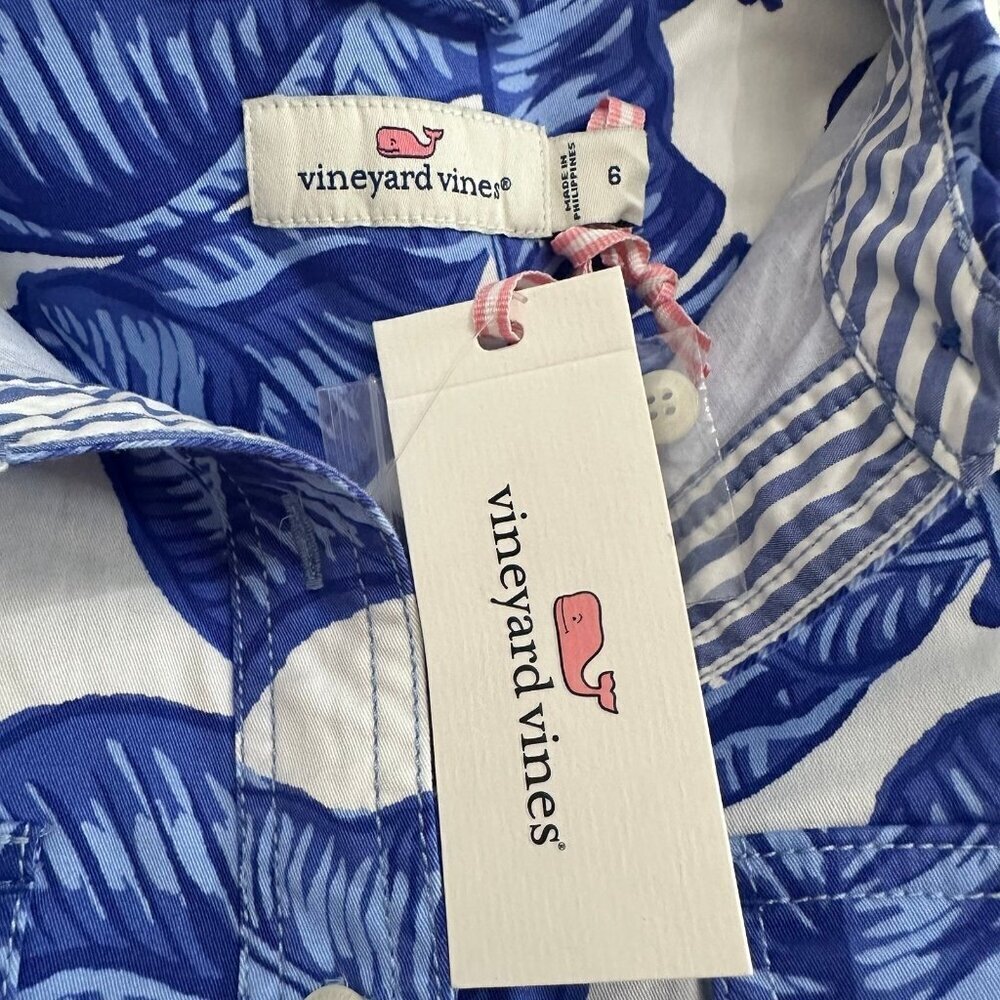NWT Vineyard Vines banana leaf shirtdress - Picture 4 of 7